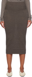 Max Mara Leisure Brown Melk Midi Skirt