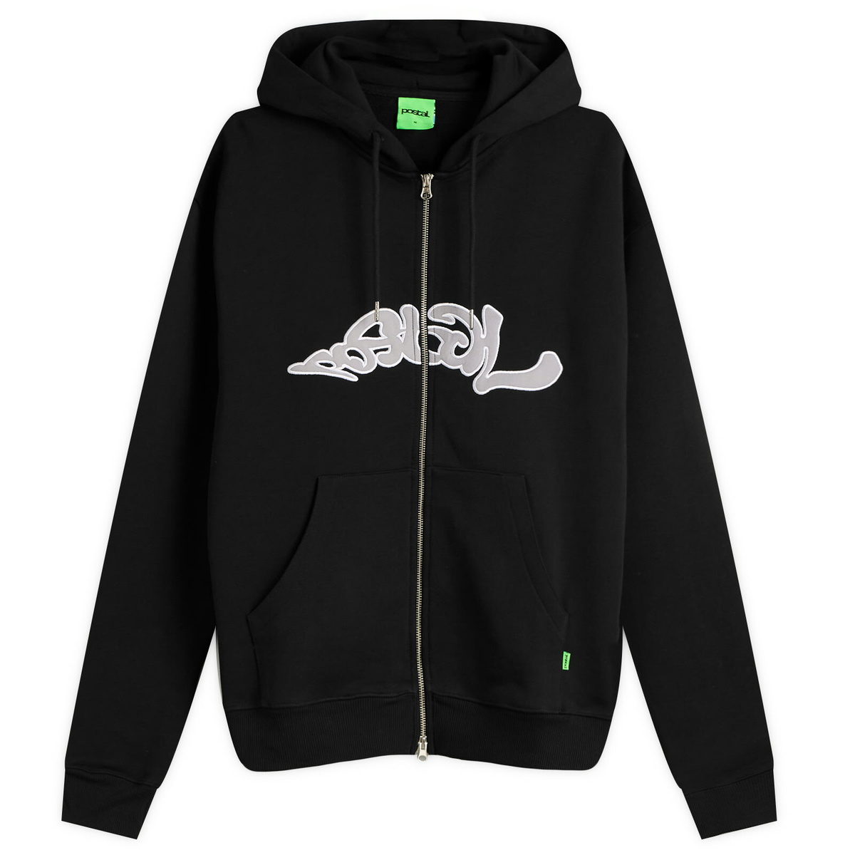 POSTAL Men's Trip Applique Zip Hoodie in Black