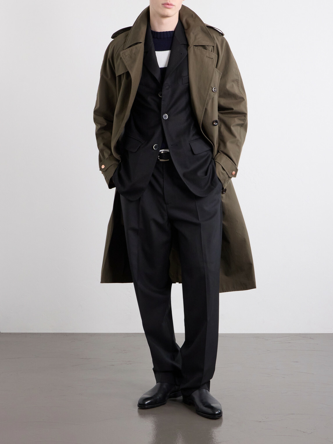 Barena - Twill Wool-Blend Blazer - Black