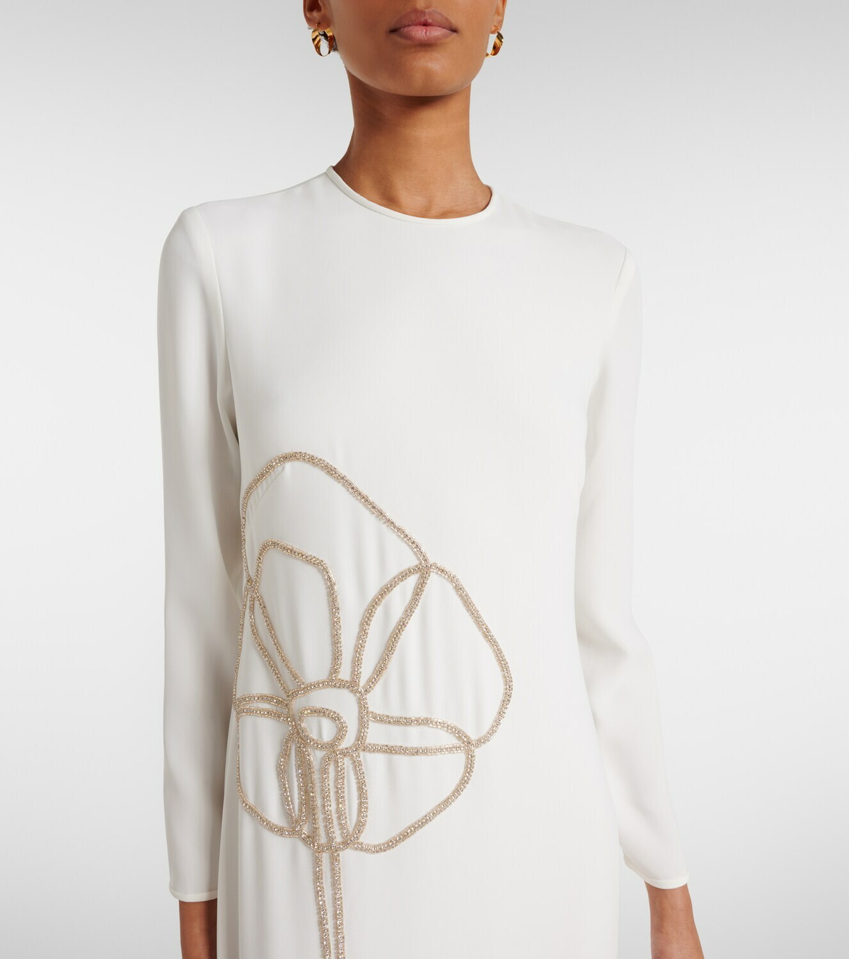 Costarellos Zarie embellished crêpe gown