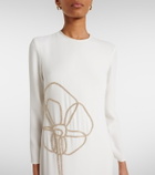 Costarellos Zarie embellished crêpe gown