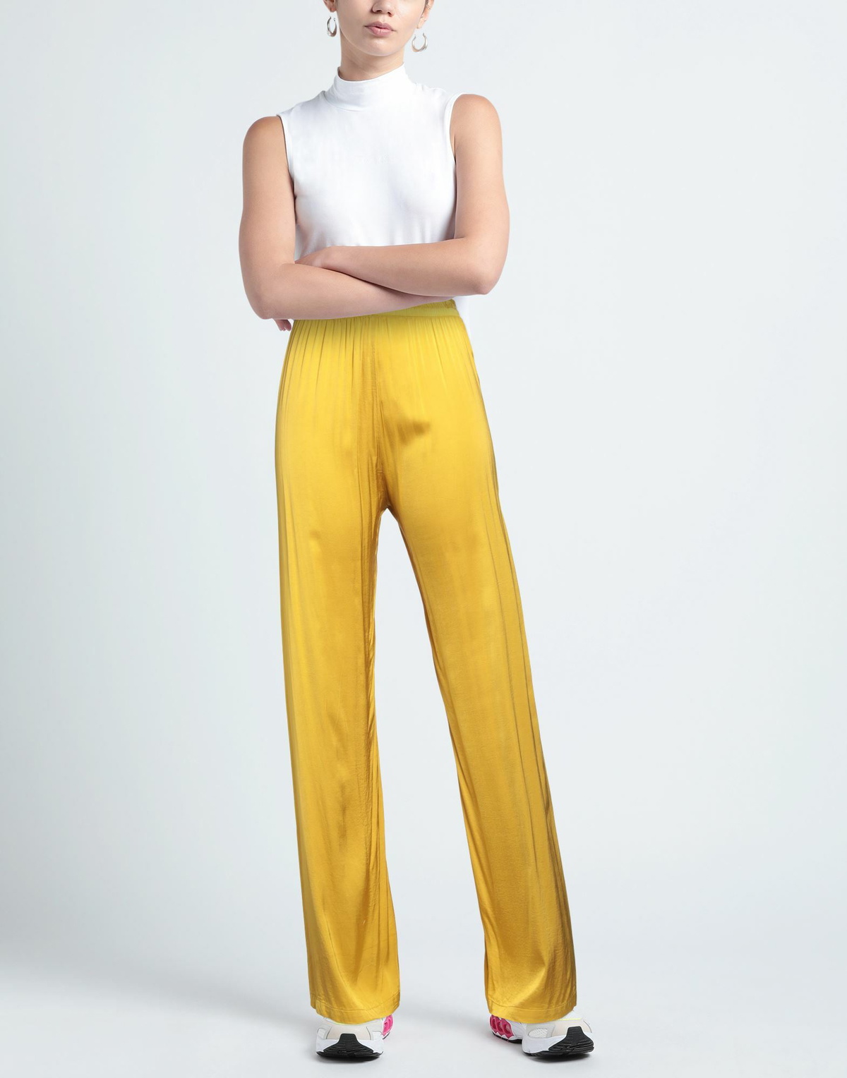 Alessia Santi Womens Pants in Yellow