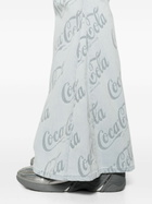 ERL X Coca Cola Cool Grey Low-Rise Flared Jeans