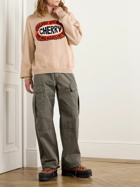Cherry Los Angeles - Off Road Logo-Intarsia Organic Cotton Sweater - Neutrals