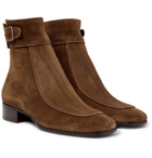 SAINT LAURENT - Miles Suede Boots - Brown