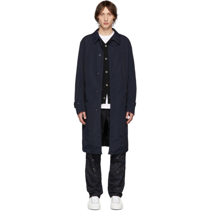 Photo: Comme des Garcons Homme Navy Three Layer Coat