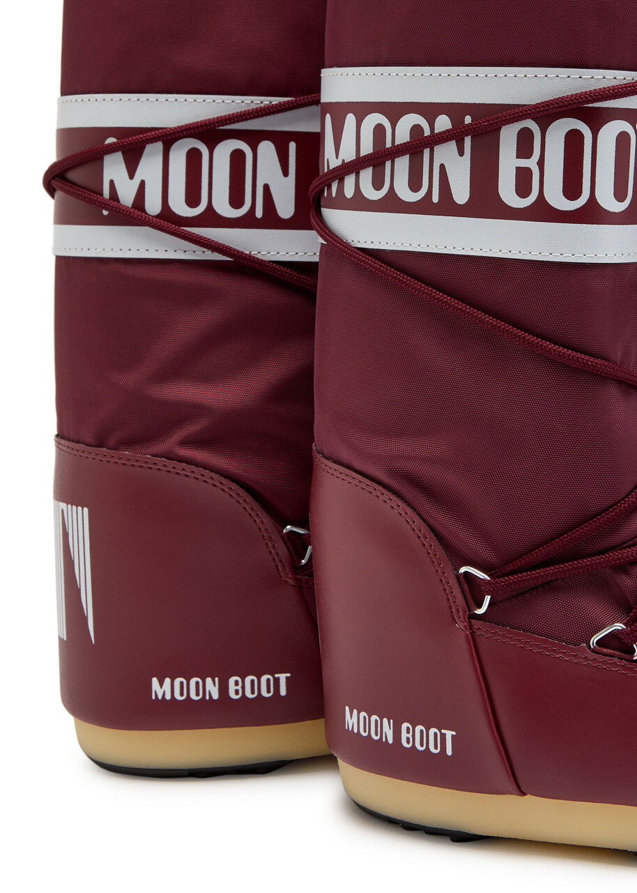 Moon Boot Icon Padded Nylon Mid-calf Snow Boots Burgundy 3941 (IT39 41 / UK6