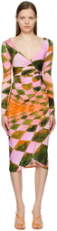 Louisa Ballou Pink Summer Solstice Midi Dress