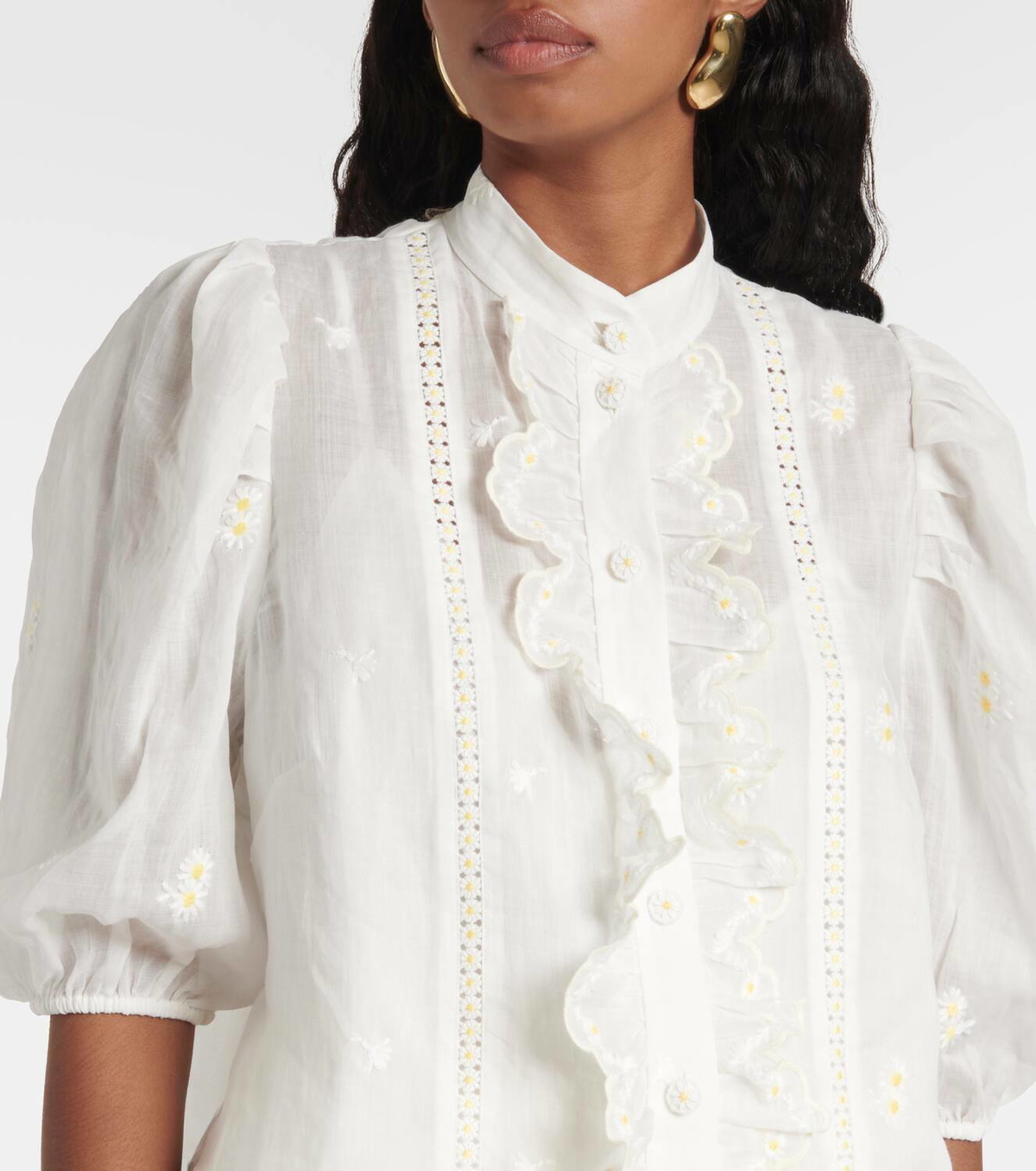 ジェーンマープル　ruffle yoke lace blouse ホワイト　新品 Buy Joules Melanie White Cotton Ruffle Blouse from Next USA