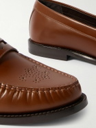 CELINE - Polished-Leather Penny Loafers - Brown