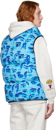 KidSuper Blue Face Camo Puffer Vest