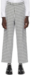 Thom Browne Gray & White Check Trousers