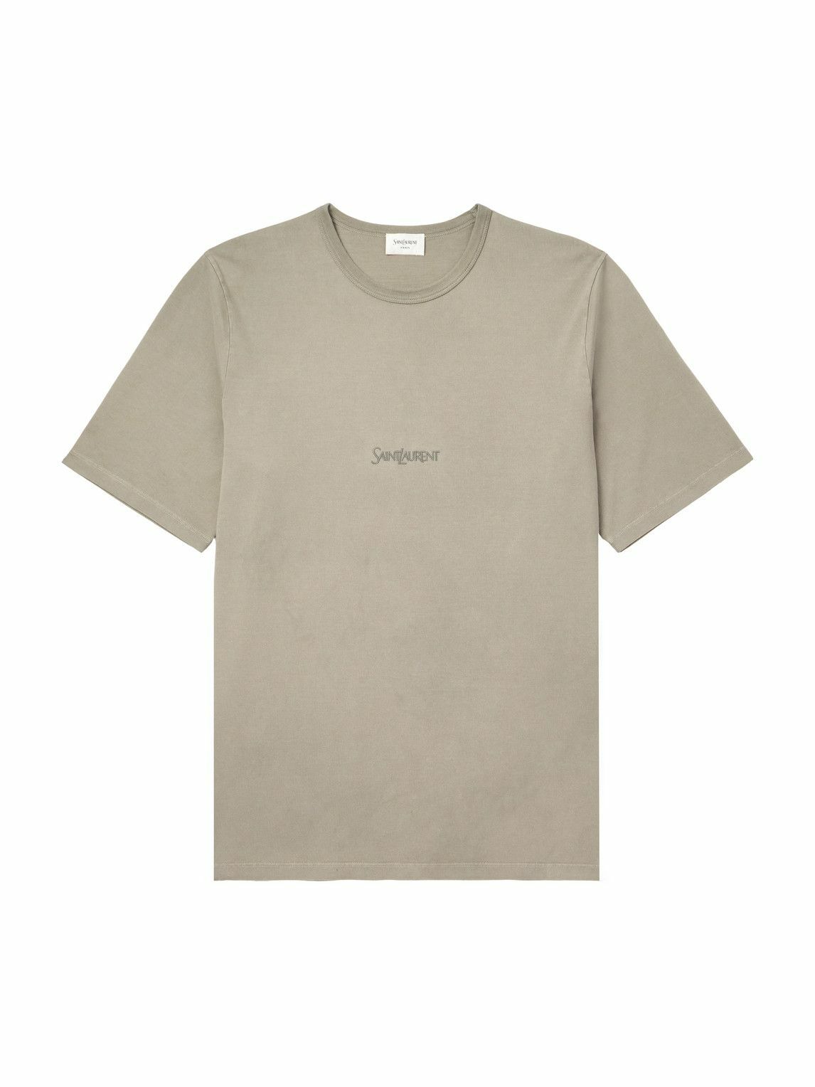 Saint Laurent Cassandre cotton-blend piqué T-shirt Saint Laurent
