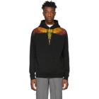 Marcelo Burlon County of Milan Black Glitch Wings Hoodie