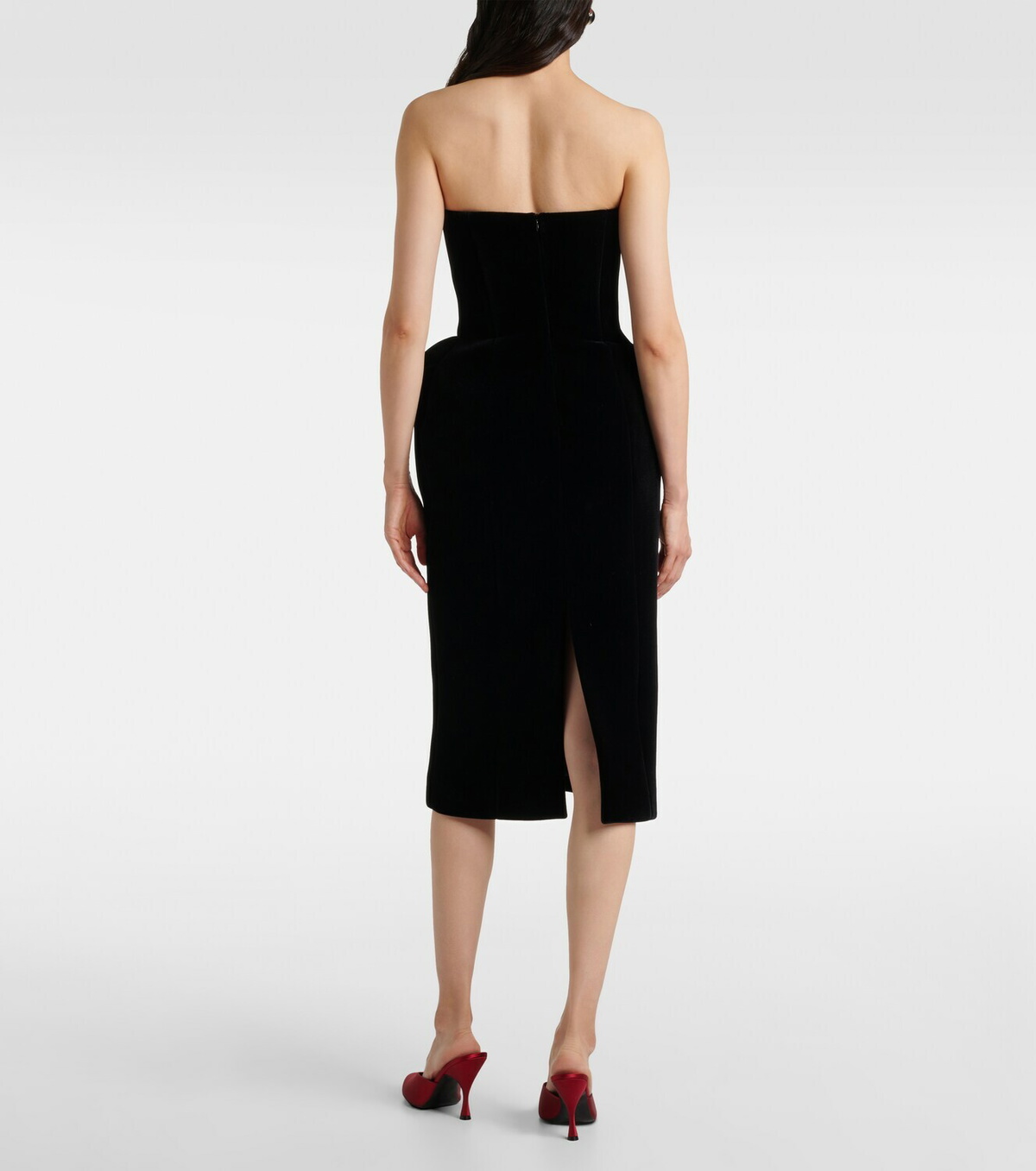 David Koma Velvet bustier dress