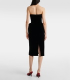 David Koma Velvet bustier dress