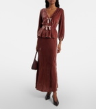 Velvet Elida bow-detail velvet top