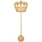 Dolce and Gabbana Gold Multicolor King Pin Brooch