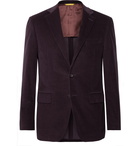 Canali - Aubergine Kei Slim-Fit Cotton-Blend Corduroy Suit Jacket - Purple