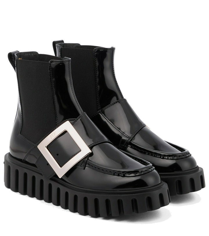 Photo: Roger Vivier Viv' Go-Thick leather platform Chelsea boots