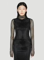 Sportmax Noemi Rhinestone Mesh Top