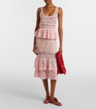 Anna Kosturova Marianne crochet peplum cotton top