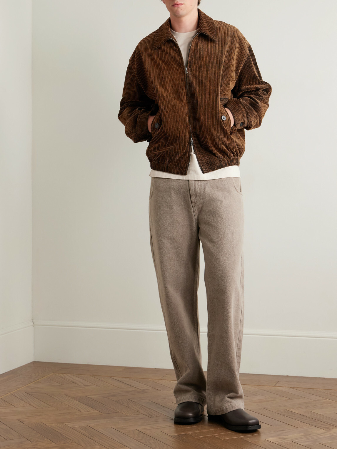 AGOLDE - Torres Cotton-Blend Corduroy Jacket - Brown