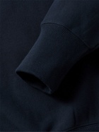 CHAMPION - Logo-Embroidered Fleece-Back Cotton-Jersey Sweatshirt - Blue