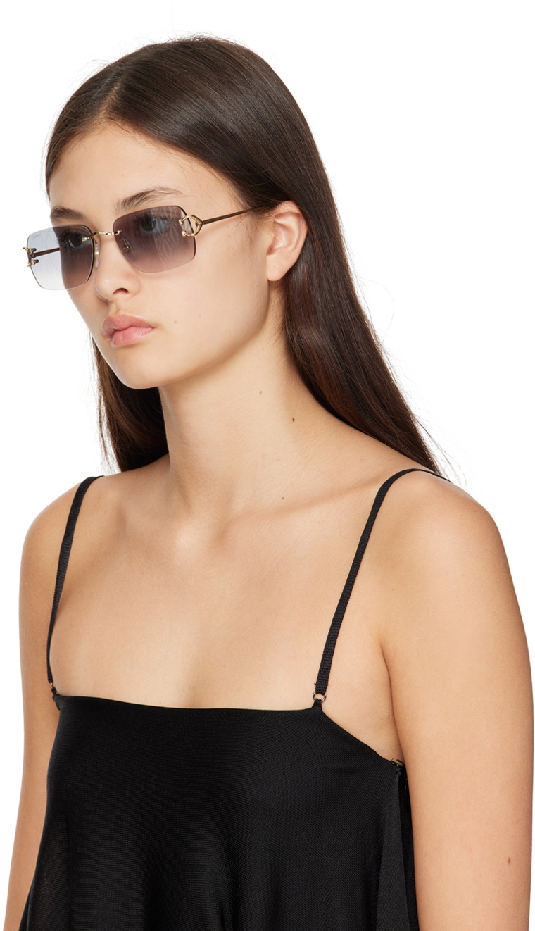 サングラス Cartier Cartier - CT0300S - 001 gold gold grey Cartier CT0500S 001 Sunglasses Gold Gold - eye-oo.com