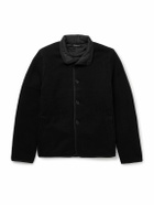 James Perse - Suede-Trimmed Cashmere Car Coat - Black