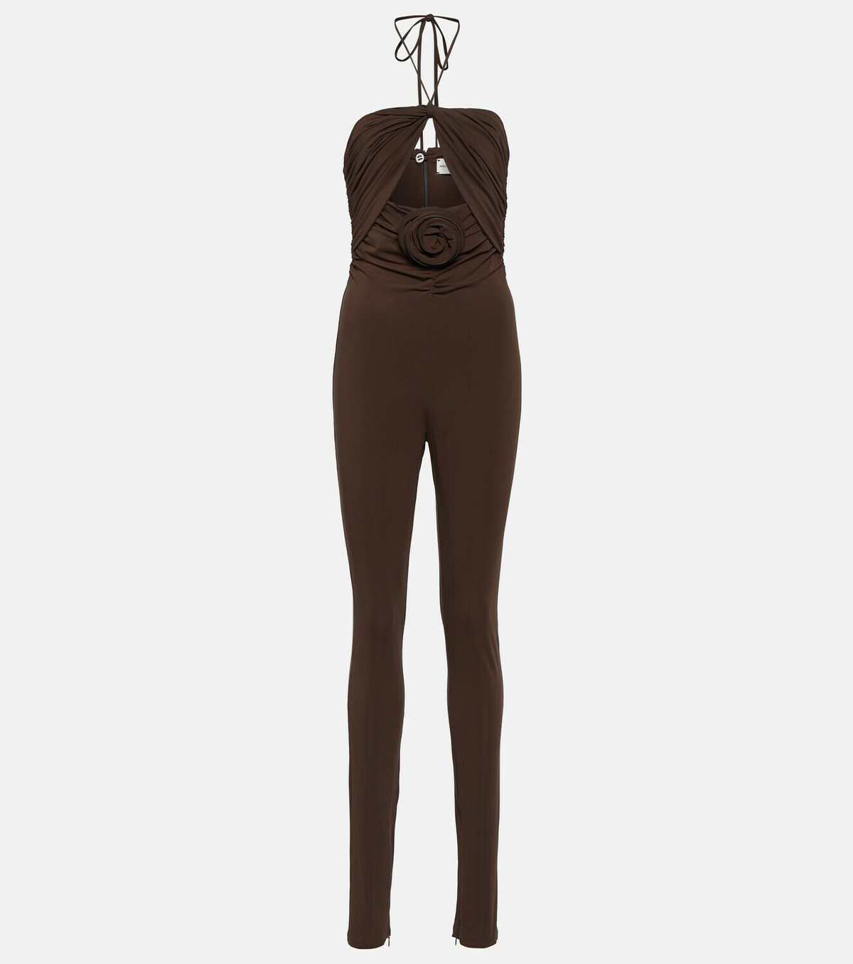 Magda Butrym Floral-appliqué cutout jersey jumpsuit
