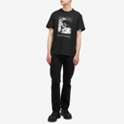 Alexander McQueen Men's Silver Skull Print T-Shirt in Black/Silver