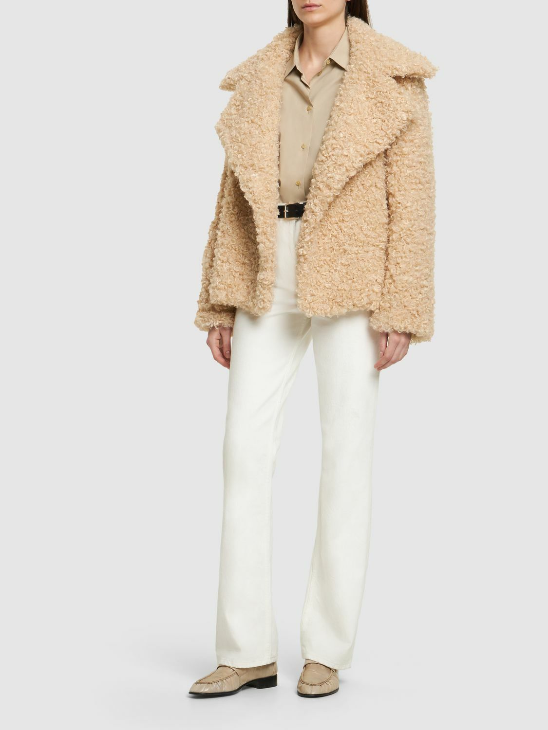 STELLA MCCARTNEY - Faux Fur Single Breasted Jacket Stella