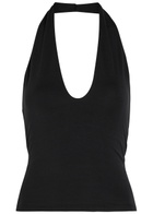 Skims Halterneck Stretch-modal top Black