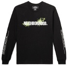 Neighborhood - Reign Logo-Print Cotton-Jersey T-Shirt - Black