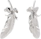 SHUSHU/TONG YVMIN Edition Bowknot Sharp Feather Earrings