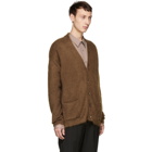 Brioni Brown Mohair Cardigan