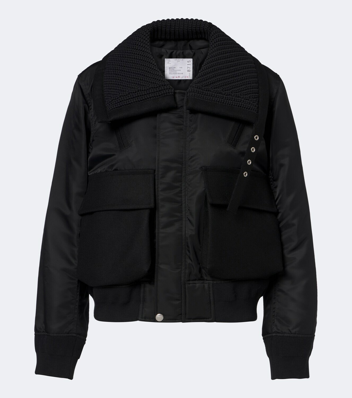 Sacai Wool-trimmed blouson jacket