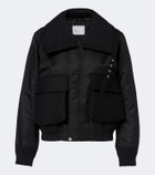 Sacai Wool-trimmed blouson jacket