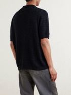3sixteen - Knitted Cotton Polo Shirt - Black
