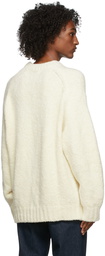 Nanushka Off-White Brushed Knit Crewneck Sweater