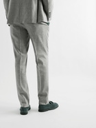 CANALI - Linen and Wool-Blend Suit Trousers - Gray