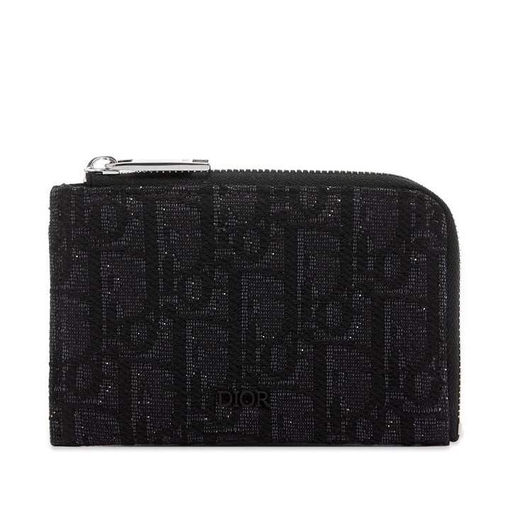 Photo: Dior Logo Jacquard Small Zip Wallet