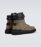 Bogner Seoul leather-trimmed suede lace-up boots