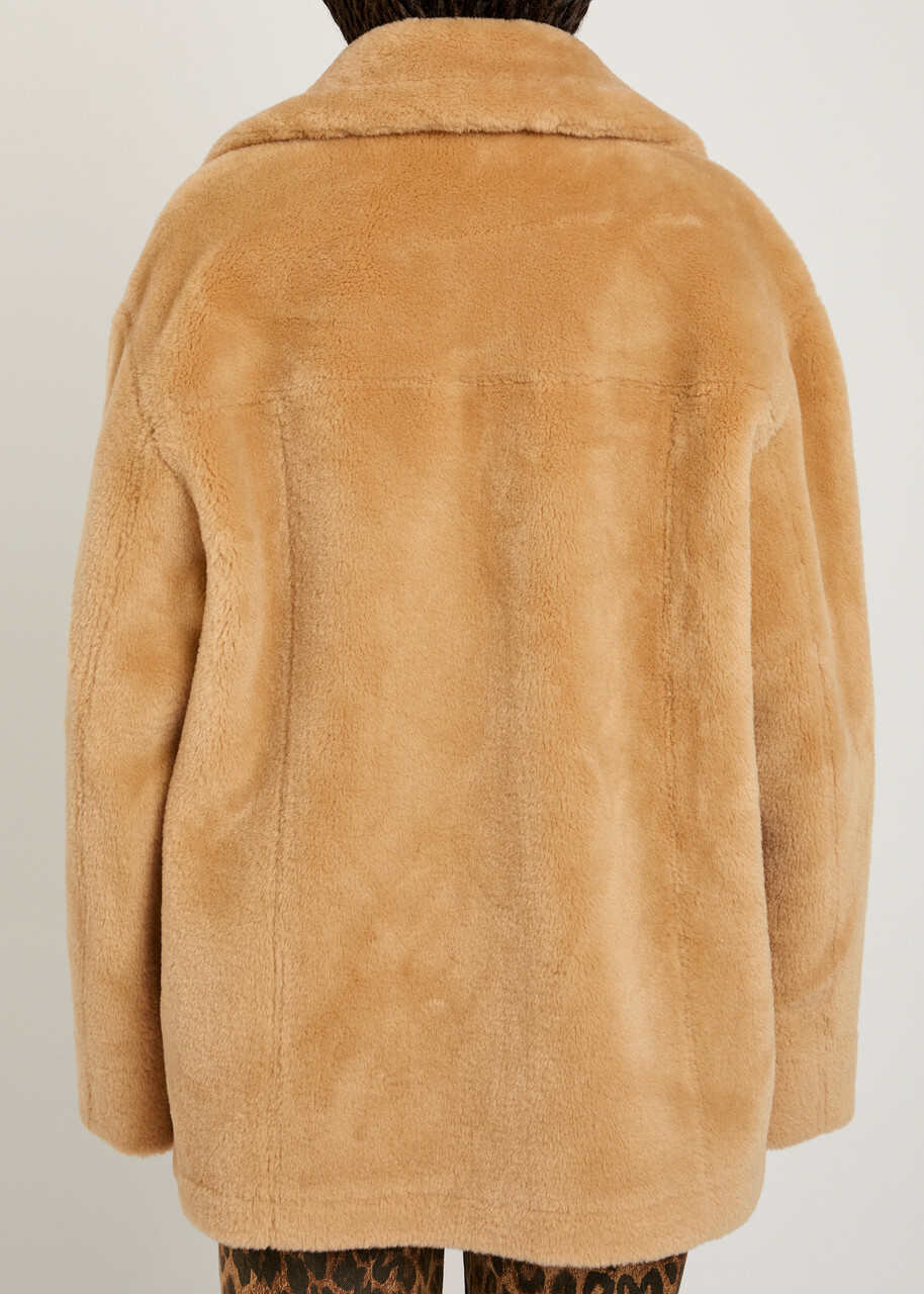 Free People Mari Reversible Faux fur Coat Tan