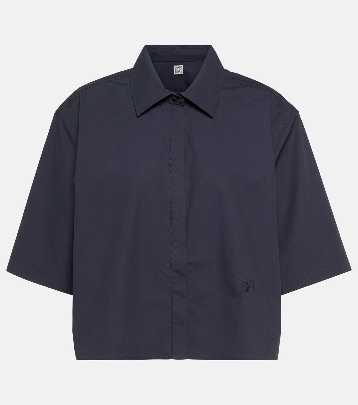【Toteme】 Croppedコットンシャツ Toteme Cropped cotton poplin shirt Toteme