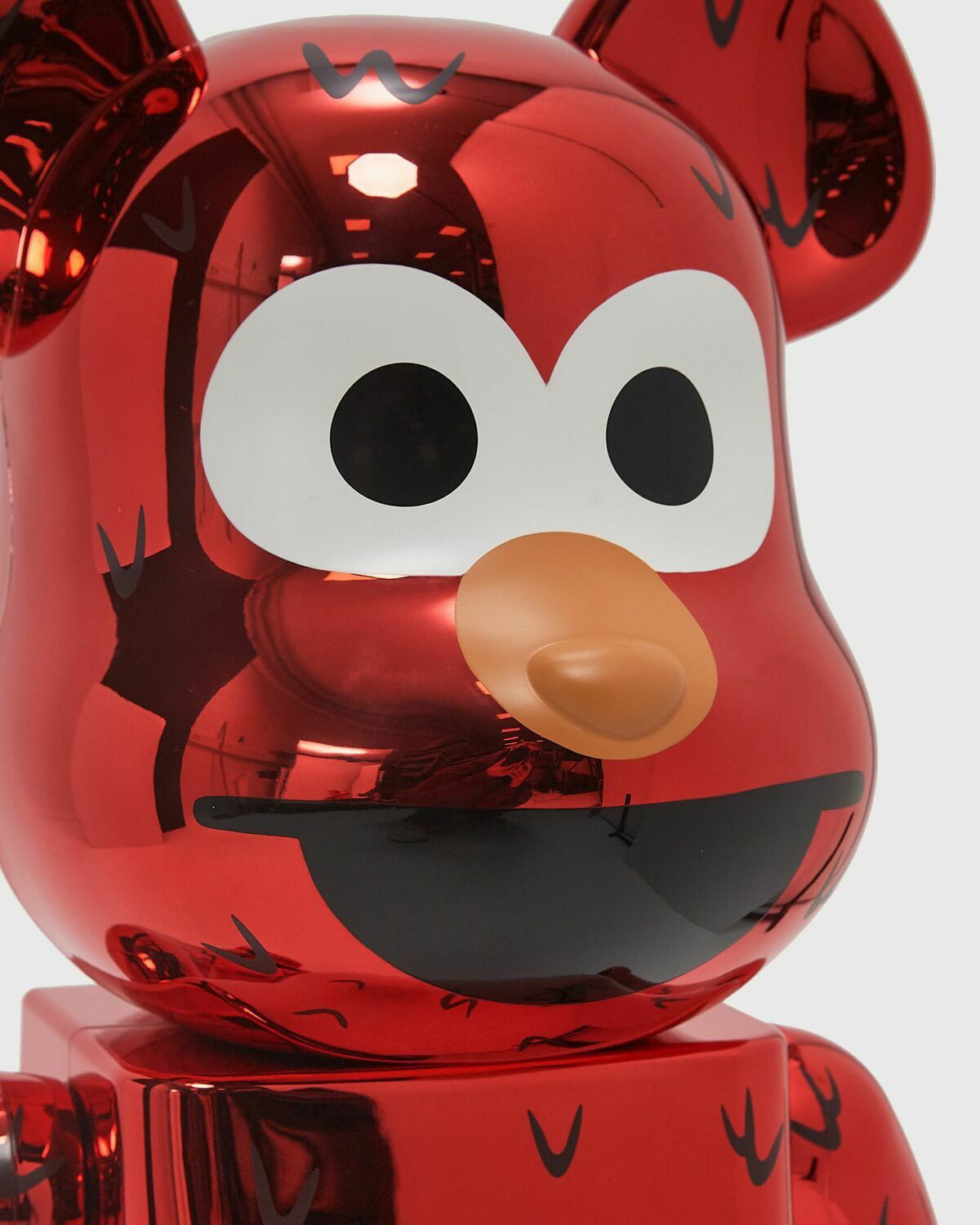 エルモELOM bearbrick1000% MEDICOM BEARBRICK 1000% SESAME STREET ELMO CHROME Red Mens