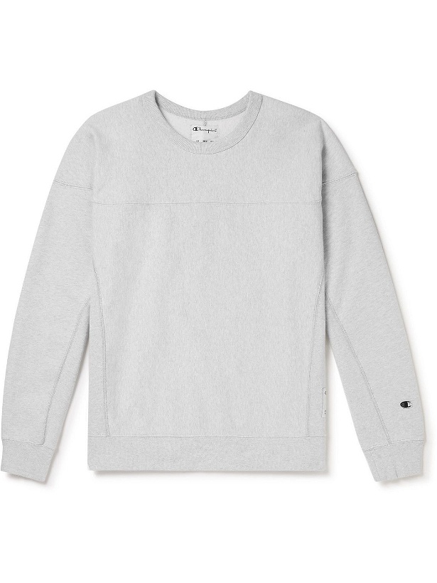 Photo: Champion - Organic Cotton-Blend Jersey Sweatshirt - Gray