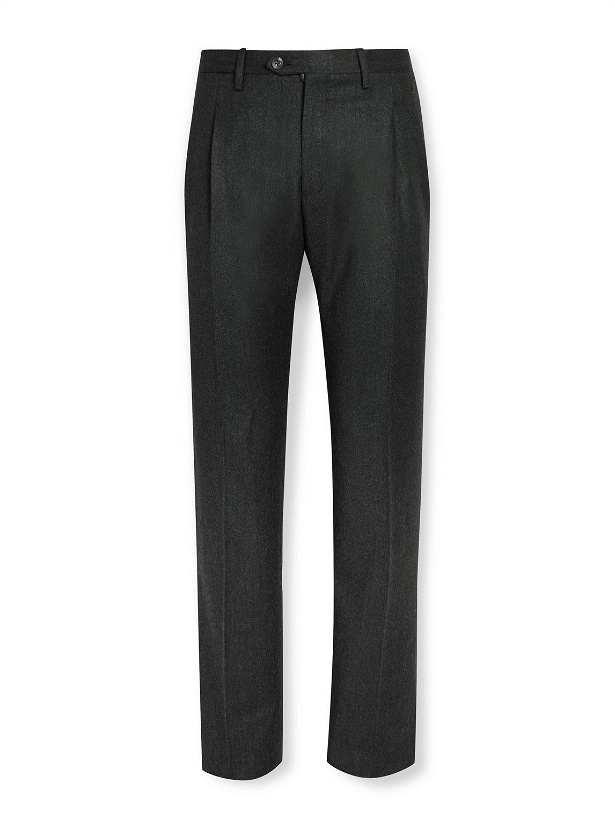 Photo: Kiton - Pleated Cashmere Suit Trousers - Gray