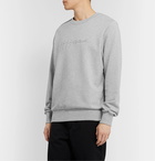 A.P.C. - JJJJound Logo-Appliquéd Mélange Loopback Cotton-Jersey Sweatshirt - Gray